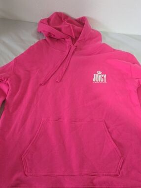 Juicy Couture Bright Pink Logo Pullover Hoodie